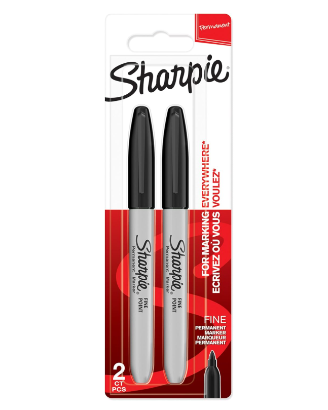 Bolígrafo Sharpie negro punta fina, ideal para rutinas de magia